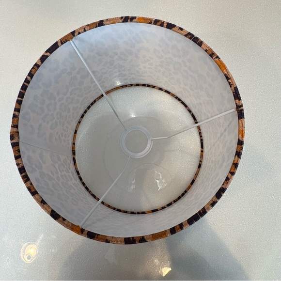 Anthropologie Leopard Print Lamp Shade - Orange and Black - Picture 2 of 8